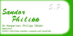 sandor philipp business card
